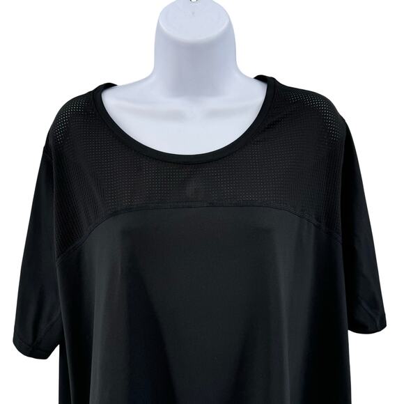 Nike Pro Hypercool Relaxed Black Active Top Womens 3X Plus Crew Neck Mesh Sports - Picture 2 of 11